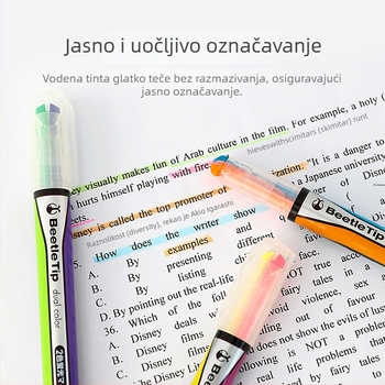 PM-L303 Marker s dvije glave, na bazi vode, za učenike