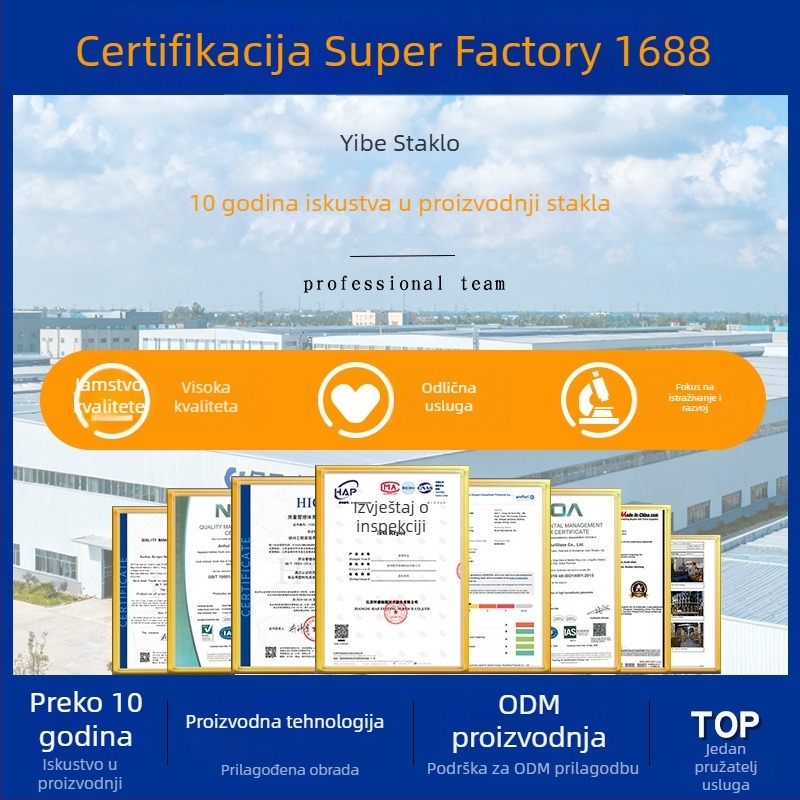 Čaša za pivo s drškom – nordijski stil, staklena, zapremina 401–500 ml, pakiranje u kartonsku kutiju