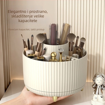 Desktop kutija za pohranu YC-11, plast PP/ABS, kapacitet 1 L, s pregradama, mogućnost tiskanja logotipa