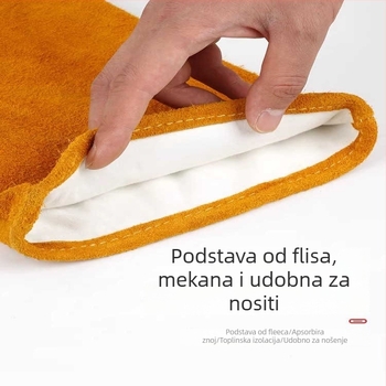 Rukavice za zavarivanje – koža goveda, debeli, bezšivne, otporne na habanje i opekline, zaštita od visokih temperatura za zavarivače