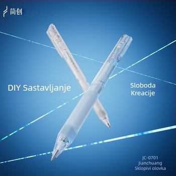 Pero DIY sklapanje, glatko pisanje (Brend Simple Creativity; Model JC-0701; Kućište: Plastika; Mastilo: Neizbrisivo; Materijal vrha: Drugi materijal)