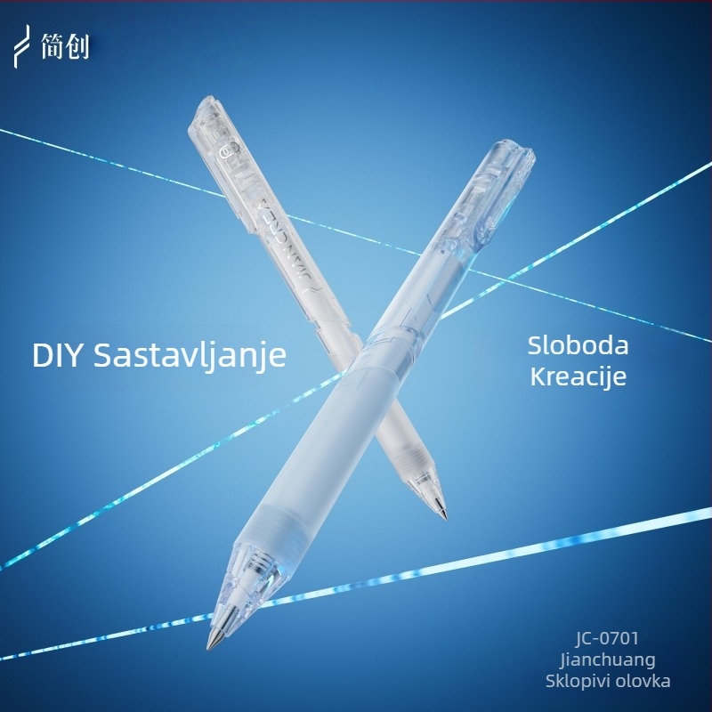 Pero DIY sklapanje, glatko pisanje (Brend Simple Creativity; Model JC-0701; Kućište: Plastika; Mastilo: Neizbrisivo; Materijal vrha: Drugi materijal)