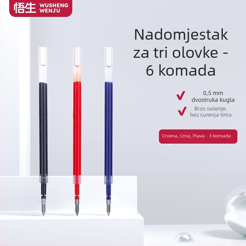 Wusheng plastična zamjena za digitalni kompas s prikazom – 0,5 mm, paket 3 zamjena za Penguin i Chubby Bear olovke