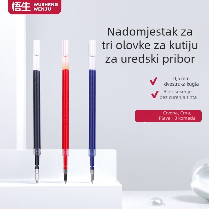 Wusheng plastična zamjena za digitalni kompas s prikazom – 0,5 mm, paket 3 zamjena za Penguin i Chubby Bear olovke