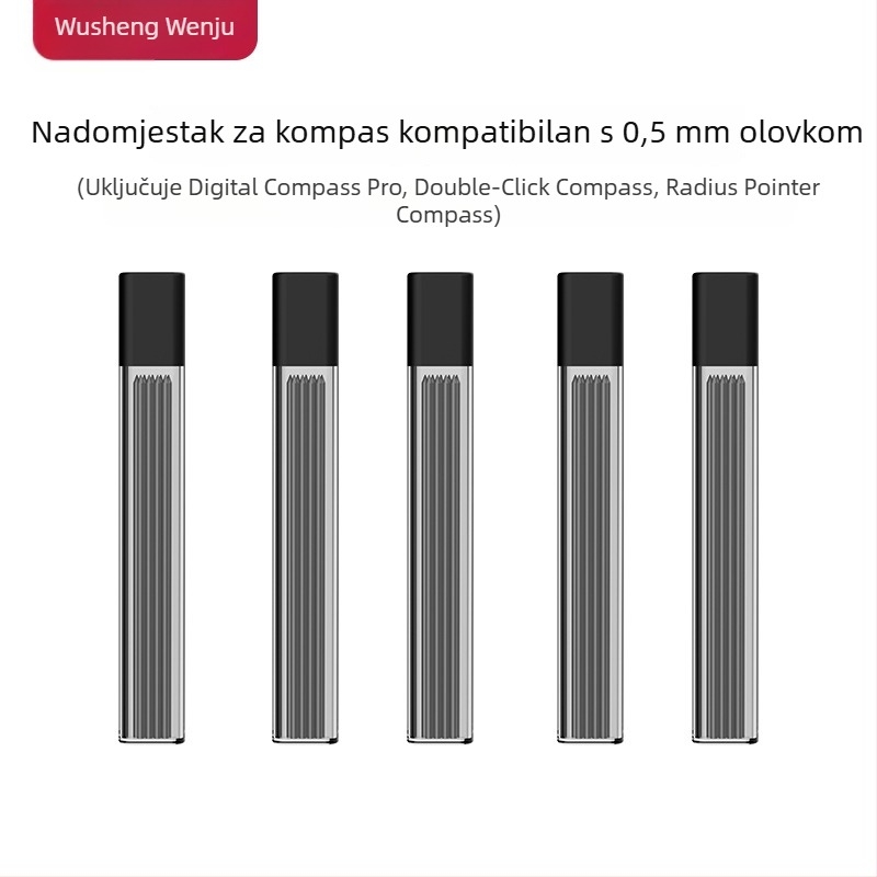 Wusheng plastična zamjena za digitalni kompas s prikazom – 0,5 mm, paket 3 zamjena za Penguin i Chubby Bear olovke