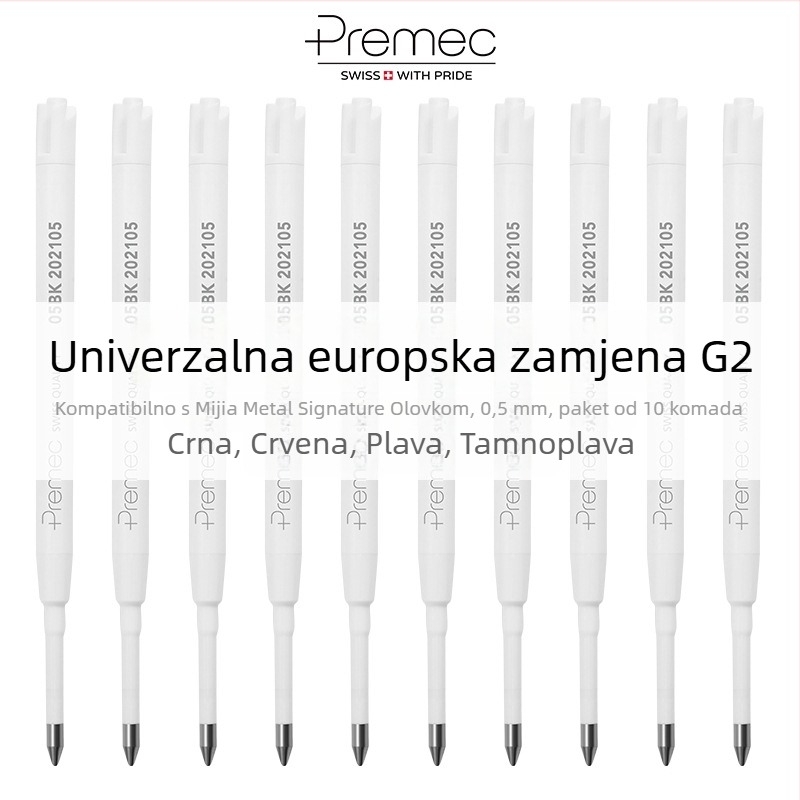 Premec G2 refill – 0,5 mm širina linije, za pisanje, plastika, pakiranje od 10 komada