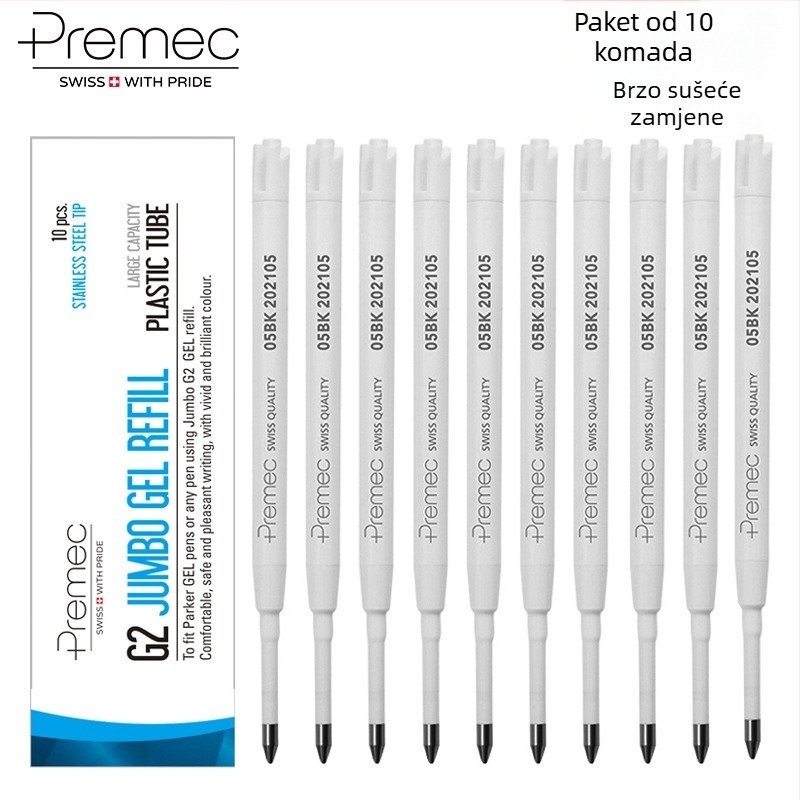 Premec G2 refill – 0,5 mm širina linije, za pisanje, plastika, pakiranje od 10 komada