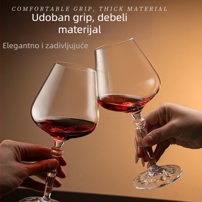 Set čaša za vino – kristalno staklo, moderni minimalistički stil, uključuje čaše za vino, dekanter i nosače čaša, 1 set