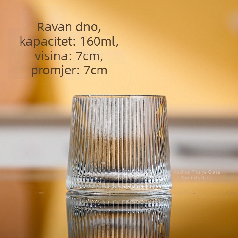 Whiskey čaša s rotirajućim dizajnom, otporno na toplinu staklo, kapacitet 101–200 ml, stil laganog luksuza, bez drške i poklopca