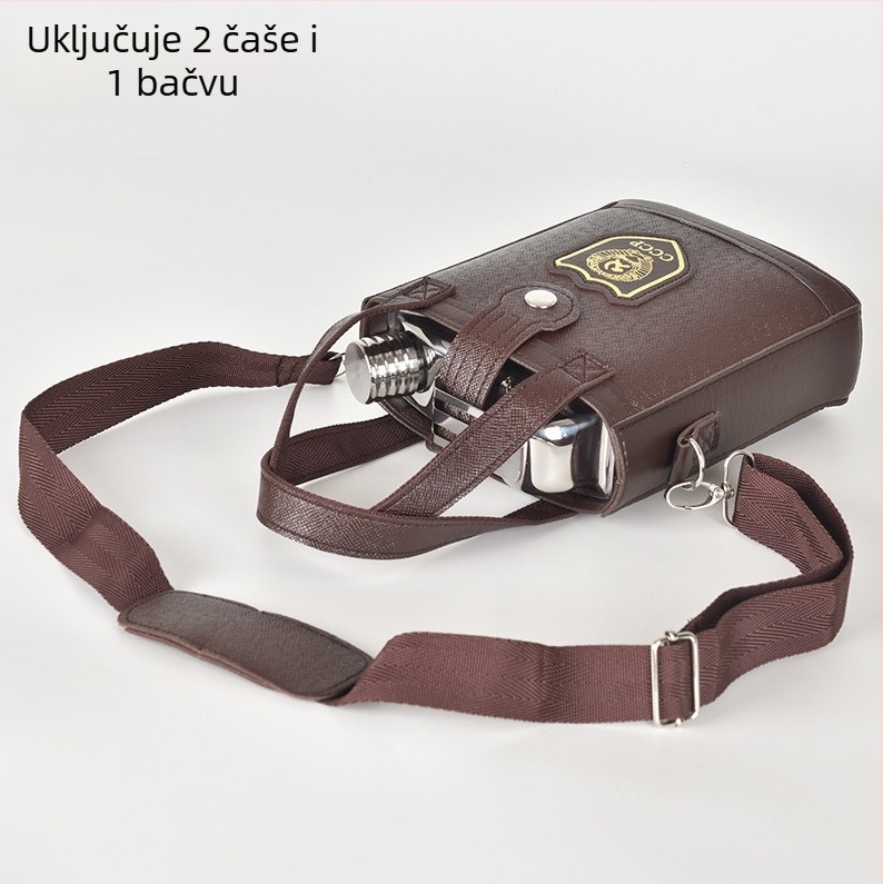 Džbana za vino od debelog 304 nehrđajućeg čelika, prijenosna za vanjsku upotrebu, retro stil, lagani luksuz