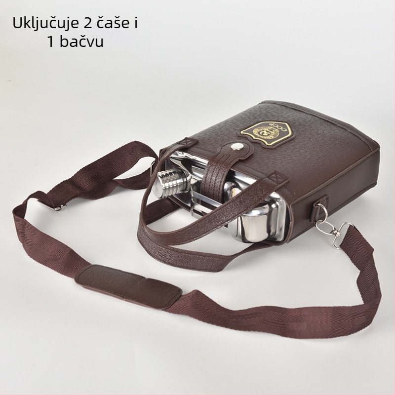 Džbana za vino od debelog 304 nehrđajućeg čelika, prijenosna za vanjsku upotrebu, retro stil, lagani luksuz