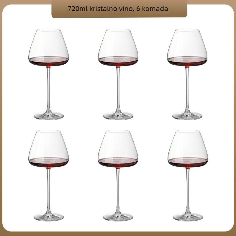 Set čaša za crveno vino (2 kom) - bezolovničko kristalno staklo, kapacitet 601–700 ml, moderni minimalistički stil, Blossom Reflecting Moon