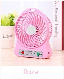 Prijenosni USB punjivi tihi stolni ventilator, PVC materijal, stolni stil, mogućnost prilagođavanja