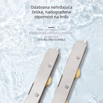 Donji kotačić za balkonska vrata na klizanje, od karbonskog čelika, model H20230422, marka Shouli, pogodna za vrata i prozore, moderni minimalistički stil.