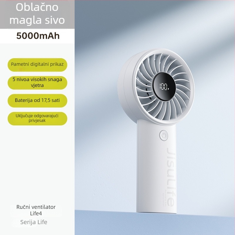 Ručni mini USB ventilator Life4, plastični, jednostavan stil, prenosiv, pogodan za studente, putovanja, službena putovanja, ured, studentski dom