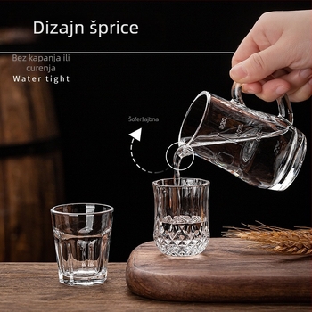 Green Apple set čaša za destilate, staklo, 6–10 kom, kapacitet 1–100 ml, novi kineski stil