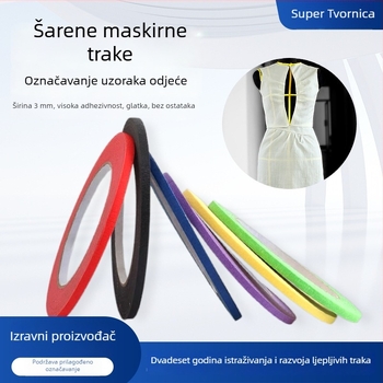 Maskirajuća traka od teksturiranog papira za izradu uzoraka, visoka adhezija, križni rez, prilagodljiv ispis, papir za otpuštanje