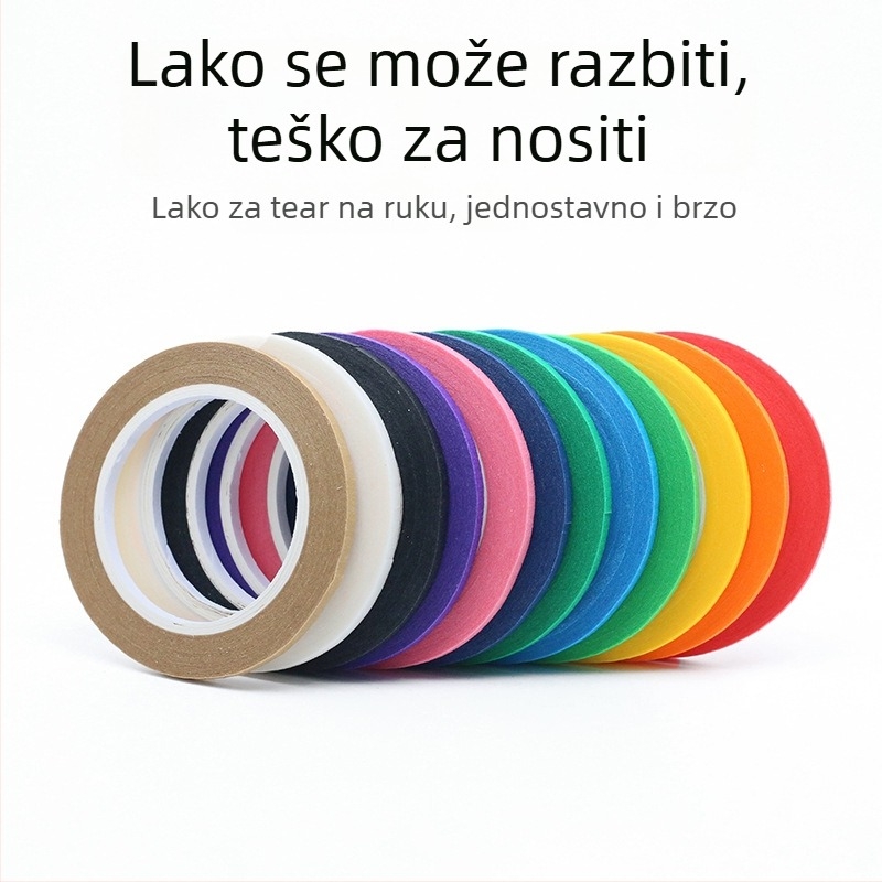Maskirajuća traka od teksturiranog papira za izradu uzoraka, visoka adhezija, križni rez, prilagodljiv ispis, papir za otpuštanje