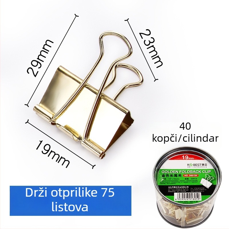Metalen uredski klip s dugim repom | Marka: KOBEST Kangbai; Materijal: Metal; Tip: Šuplji klip
