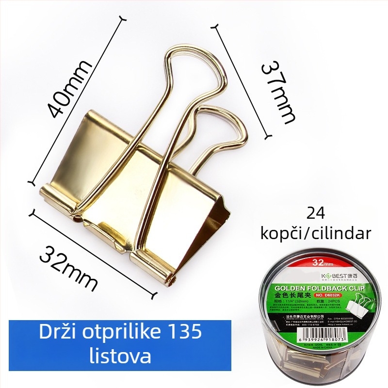 Metalen uredski klip s dugim repom | Marka: KOBEST Kangbai; Materijal: Metal; Tip: Šuplji klip