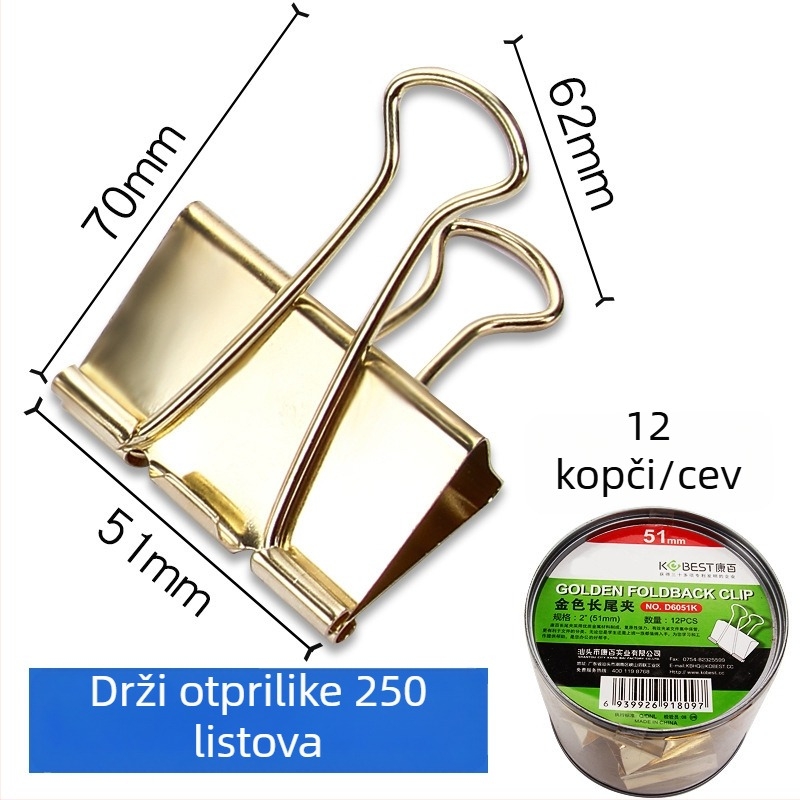 Metalen uredski klip s dugim repom | Marka: KOBEST Kangbai; Materijal: Metal; Tip: Šuplji klip