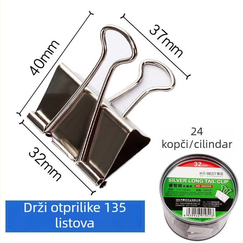 Metalen uredski klip s dugim repom | Marka: KOBEST Kangbai; Materijal: Metal; Tip: Šuplji klip