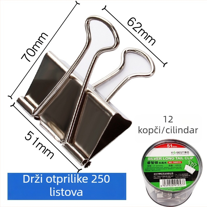 Metalen uredski klip s dugim repom | Marka: KOBEST Kangbai; Materijal: Metal; Tip: Šuplji klip