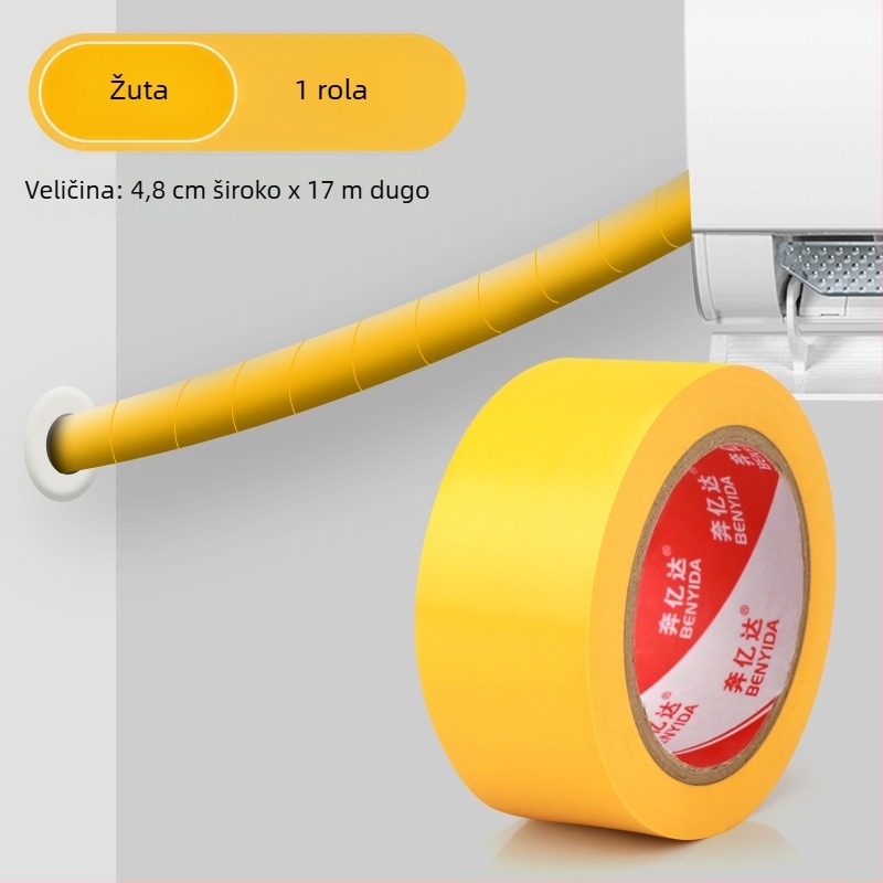 PVC traka za omatanje cijevi za vanjsku zaštitu metalnih cijevi – osnovni materijal PVC, debljina 0,14 mm, temperaturna otpornost 60°C (kratkoročno/dugoročno), marka Ben yida
