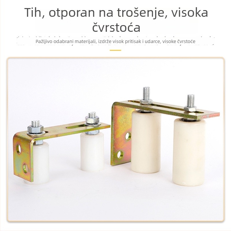 Nylon pozicionirajući valjak za klizna vrata s vodičem kotača i nosačem — Vinda