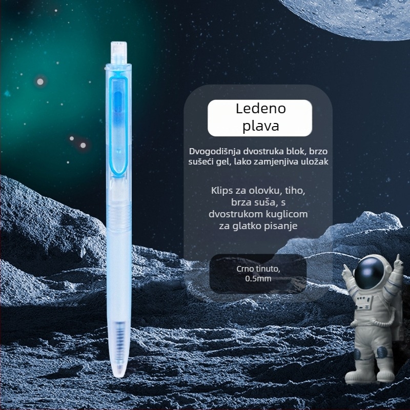 Dotted stone gel olovka iz serije Time and Space Capsule – plastično kućište, vrh od nehrđajućeg čelika, neizbrisiva