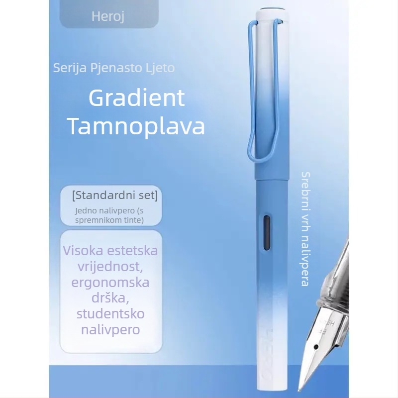 HERO 1359 Galaktičko pero s tankim vrhom, ergonomska drška za treći razred, dvostruki sustav tinte, plastično kućište, u kutiji.
