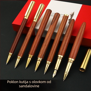 Drvena olovka s knjižnim oznakom u poklon kutiji, korporativni dar s prilagodljivim logotipom