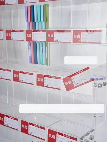 Držač za olovke i markere, akrilni višestruki izložbeni stalak u obliku pagode, kvadratnog oblika, Geddes