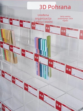 Držač za olovke i markere, akrilni višestruki izložbeni stalak u obliku pagode, kvadratnog oblika, Geddes