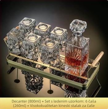 Set čaša za vino, premium retro stil, kapacitet 201-300 ml, 6-10 komada, marka Cristalglass/gatas