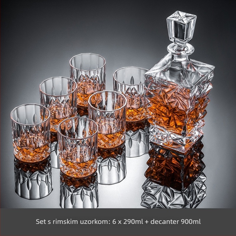 Set čaša za vino, premium retro stil, kapacitet 201-300 ml, 6-10 komada, marka Cristalglass/gatas