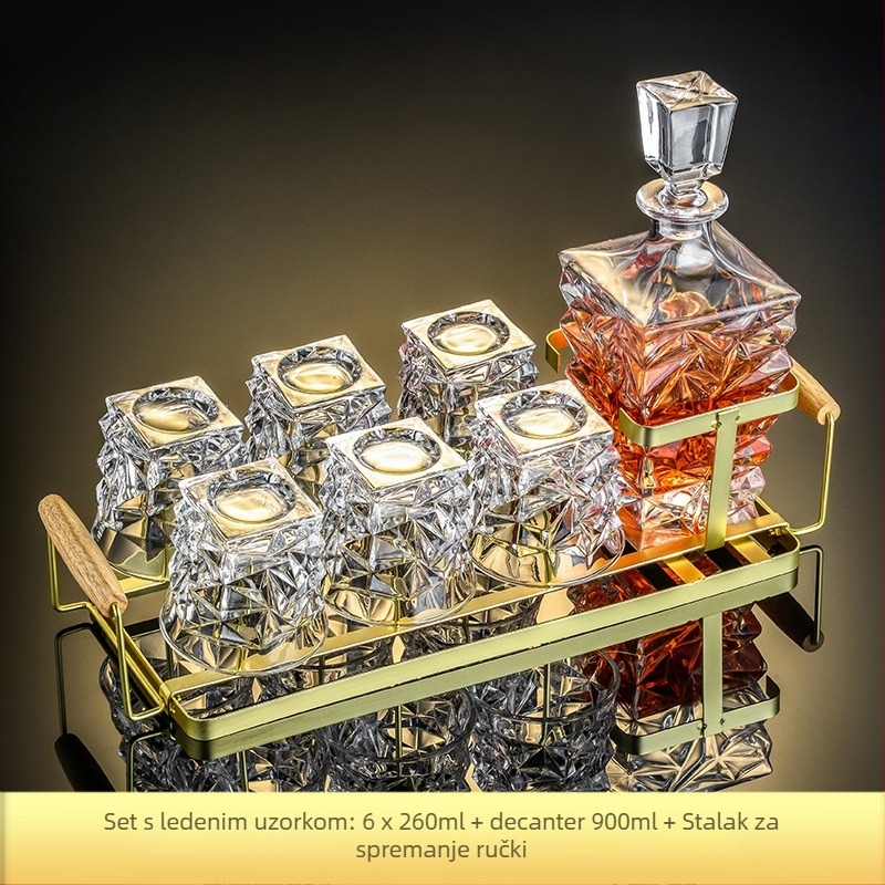 Set čaša za vino, premium retro stil, kapacitet 201-300 ml, 6-10 komada, marka Cristalglass/gatas