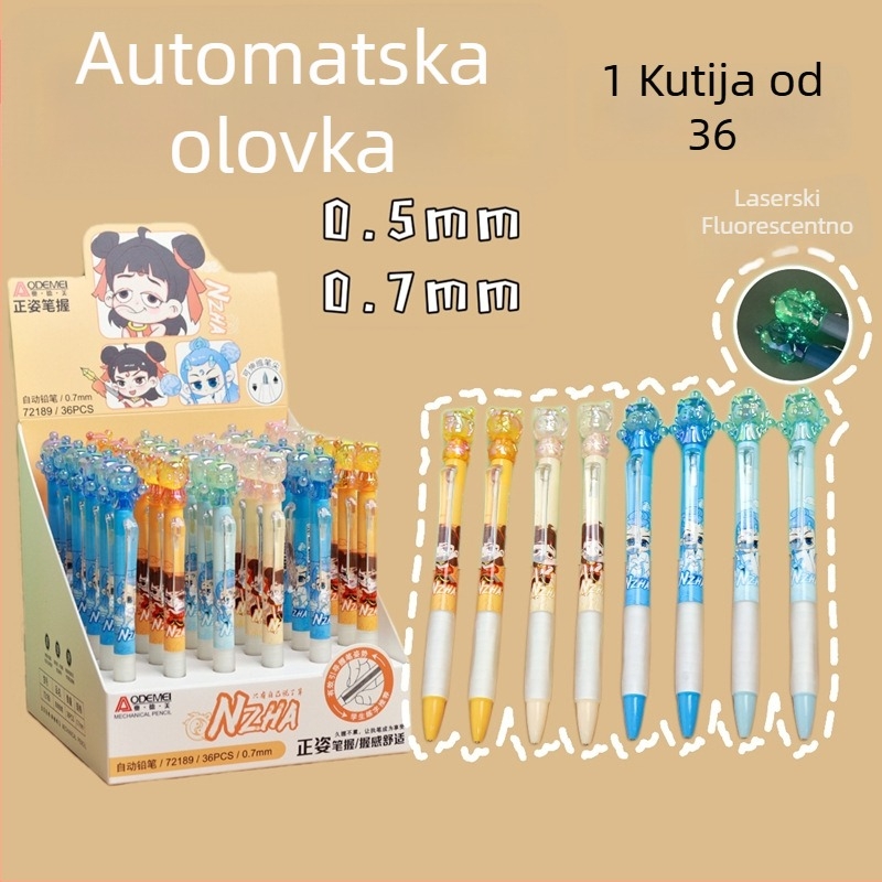36 mehaničkih olovaka 0,5 mm i 0,7 mm HB grafit za crtanje, pisanje i ispite