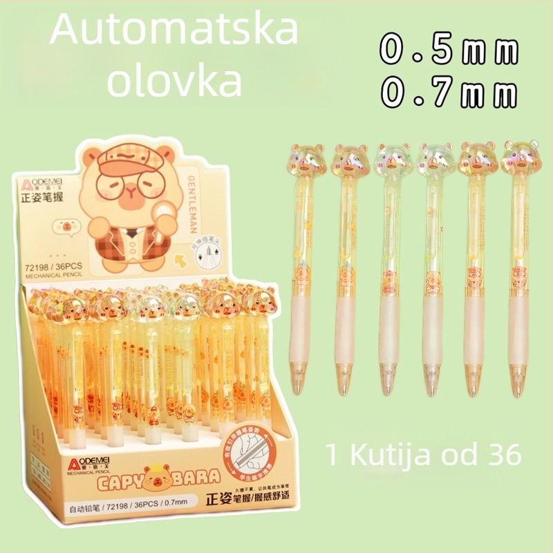 36 mehaničkih olovaka 0,5 mm i 0,7 mm HB grafit za crtanje, pisanje i ispite
