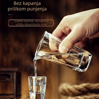 Set čaša za alkohol od kristala, moderni minimalistički stil, 3 komada, kapacitet 1-100 ml