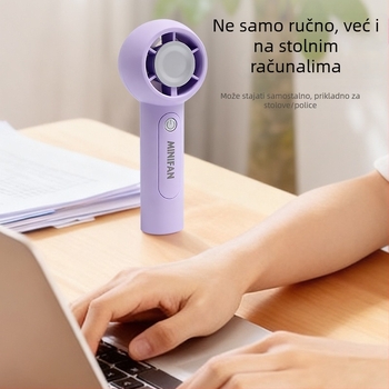 Ručni ventilator s USB punjenjem, 5V 2.5W, 3 brzine, ugrađena baterija 300–500 mAh