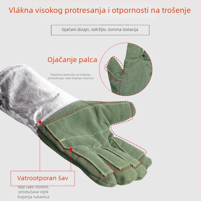 Ben bailey aramidne rukavice za visoke temperature, namijenjene proizvodnji čelika i stakla