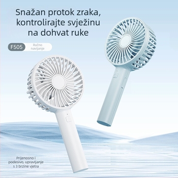 Ručni ventilator s oscilirajućom glavom, mini USB punjivi prijenosni stolni ventilator za dom i van