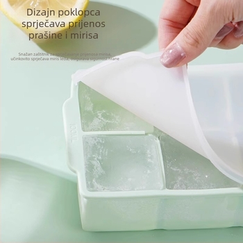 Kalup za led od silikona, s poklopcem, brzo zamrzavanje, lako oslobađanje