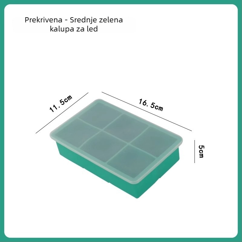 Kalup za led od silikona, s poklopcem, brzo zamrzavanje, lako oslobađanje
