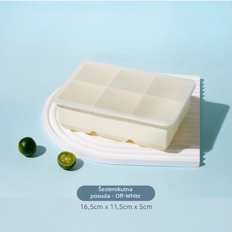 Kalup za led od silikona, s poklopcem, brzo zamrzavanje, lako oslobađanje