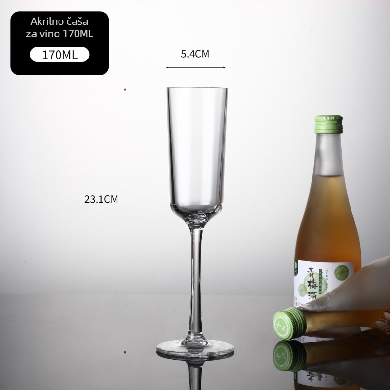 Polikarbonatno vino čaša, otpornost na padove, moderni minimalistički goblet s prilagođenim logotipom, kapacitet 301-400 ml, pogodna za šampanjac, čaj s mlijekom i sokove