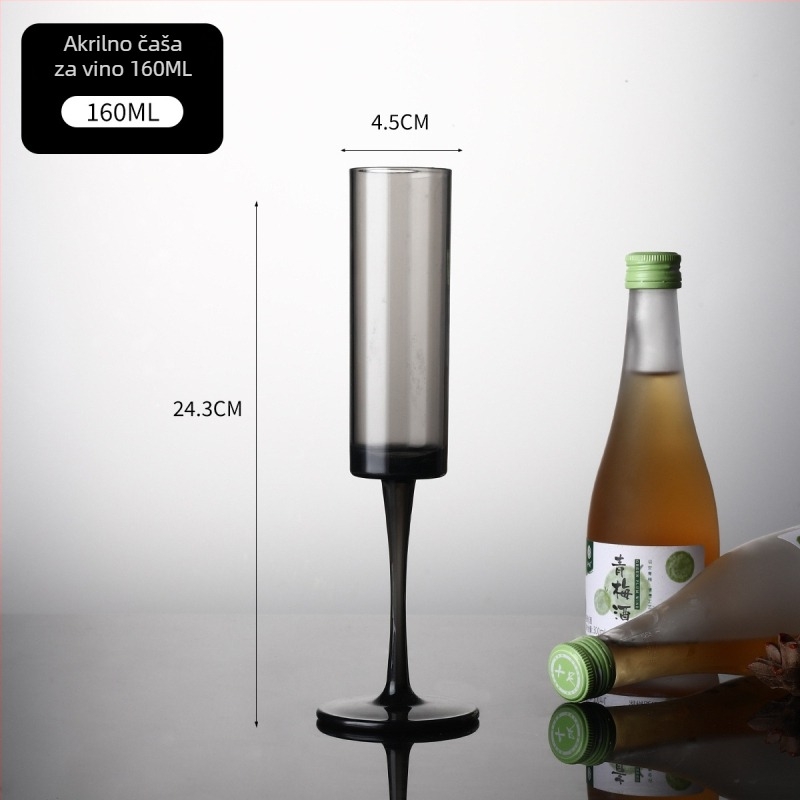 Polikarbonatno vino čaša, otpornost na padove, moderni minimalistički goblet s prilagođenim logotipom, kapacitet 301-400 ml, pogodna za šampanjac, čaj s mlijekom i sokove