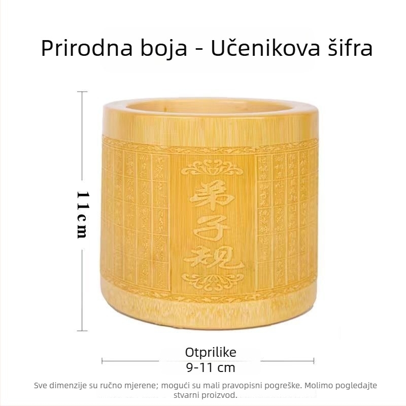 Držač olovke od bambusa, kružnog oblika, otisak loga, mogućnost prilagodbe, licencirana privatna marka