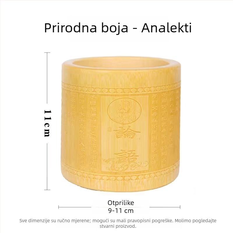 Držač olovke od bambusa, kružnog oblika, otisak loga, mogućnost prilagodbe, licencirana privatna marka